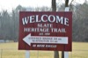 Welcome to the Slate Heritage Trail, Established 1999, Covered Bridge 2.0 miles, Slatington 3.1 miles.